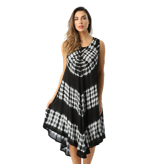 Riviera Sun Dress Dresses for Women (Black / White, Small)
