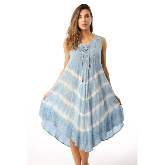 21806-LDN-M Riviera Sun Dress Dresses for Women (Light Denim, Large)